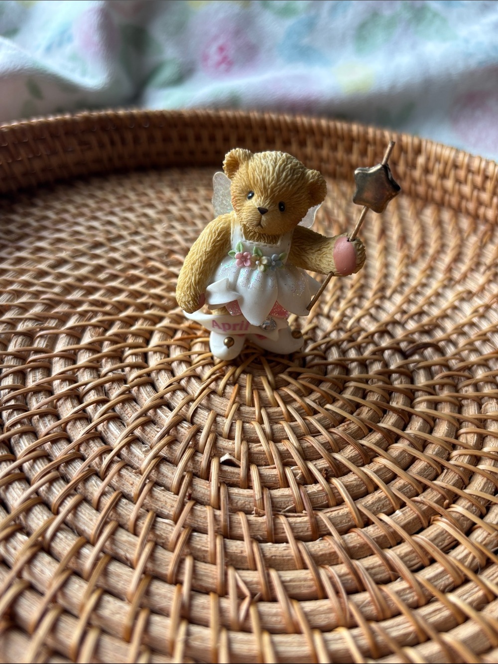 Cherished Teddies Yellow Fairy Bear with Gold Star Wand